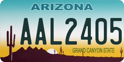 AZ license plate AAL2405