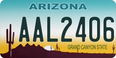 AZ license plate AAL2406