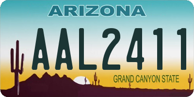 AZ license plate AAL2411