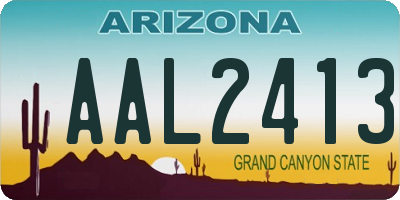 AZ license plate AAL2413