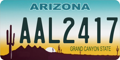 AZ license plate AAL2417