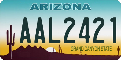 AZ license plate AAL2421