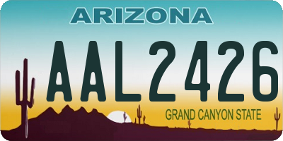 AZ license plate AAL2426