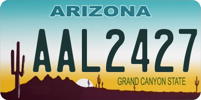 AZ license plate AAL2427