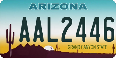 AZ license plate AAL2446