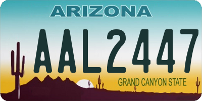 AZ license plate AAL2447