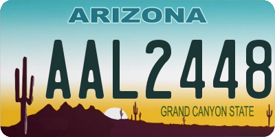 AZ license plate AAL2448