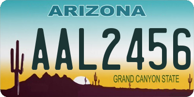 AZ license plate AAL2456