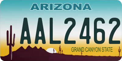 AZ license plate AAL2462