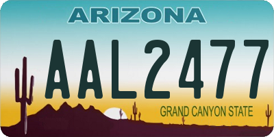 AZ license plate AAL2477