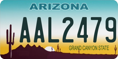 AZ license plate AAL2479