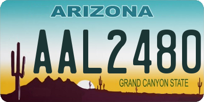 AZ license plate AAL2480