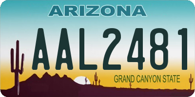 AZ license plate AAL2481