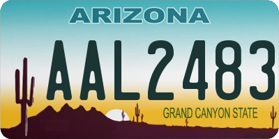 AZ license plate AAL2483