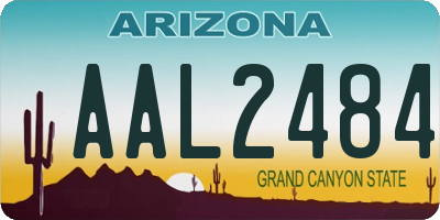 AZ license plate AAL2484