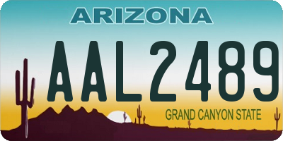 AZ license plate AAL2489