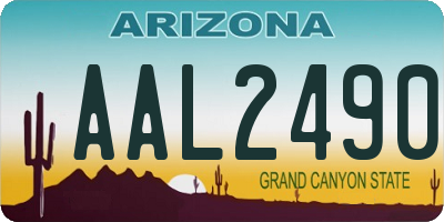 AZ license plate AAL2490