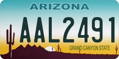 AZ license plate AAL2491