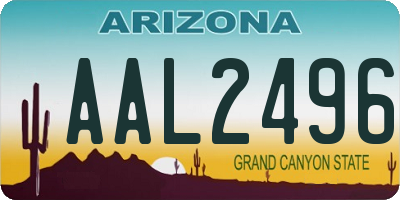 AZ license plate AAL2496