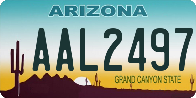 AZ license plate AAL2497