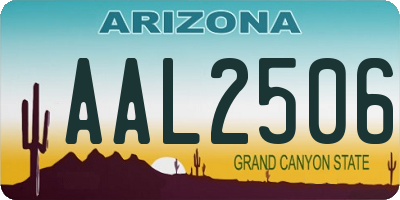 AZ license plate AAL2506