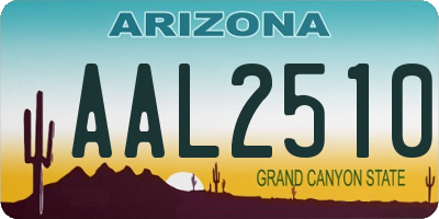 AZ license plate AAL2510