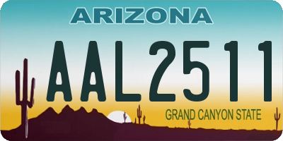 AZ license plate AAL2511