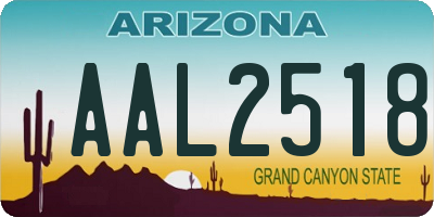 AZ license plate AAL2518