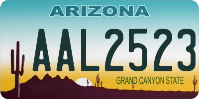 AZ license plate AAL2523