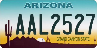 AZ license plate AAL2527