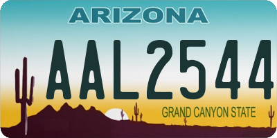 AZ license plate AAL2544