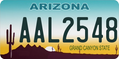 AZ license plate AAL2548