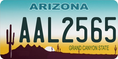 AZ license plate AAL2565