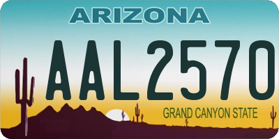 AZ license plate AAL2570