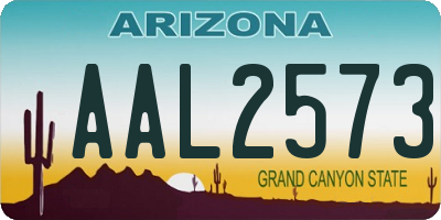 AZ license plate AAL2573