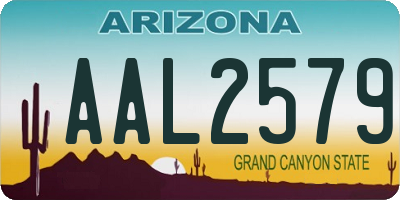 AZ license plate AAL2579