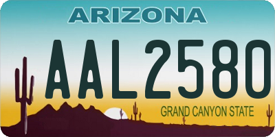 AZ license plate AAL2580