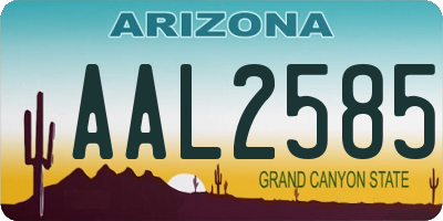 AZ license plate AAL2585