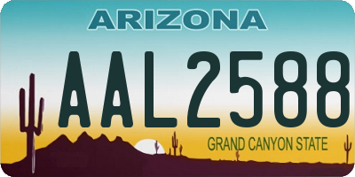 AZ license plate AAL2588