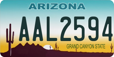 AZ license plate AAL2594