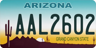 AZ license plate AAL2602