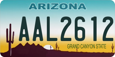 AZ license plate AAL2612