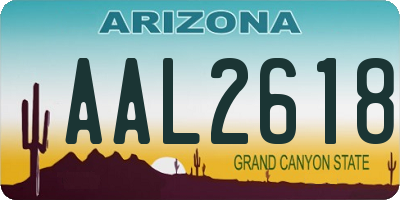 AZ license plate AAL2618