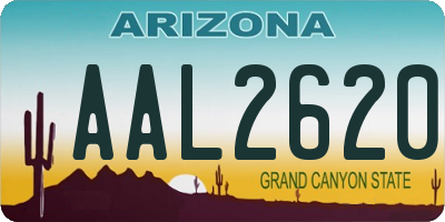 AZ license plate AAL2620