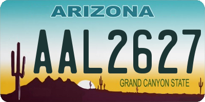 AZ license plate AAL2627