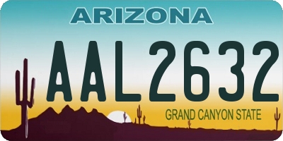 AZ license plate AAL2632