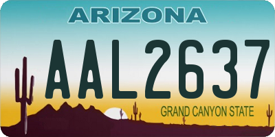 AZ license plate AAL2637