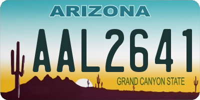 AZ license plate AAL2641
