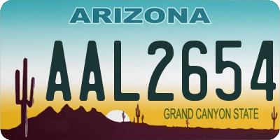 AZ license plate AAL2654