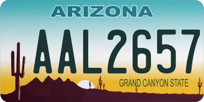 AZ license plate AAL2657